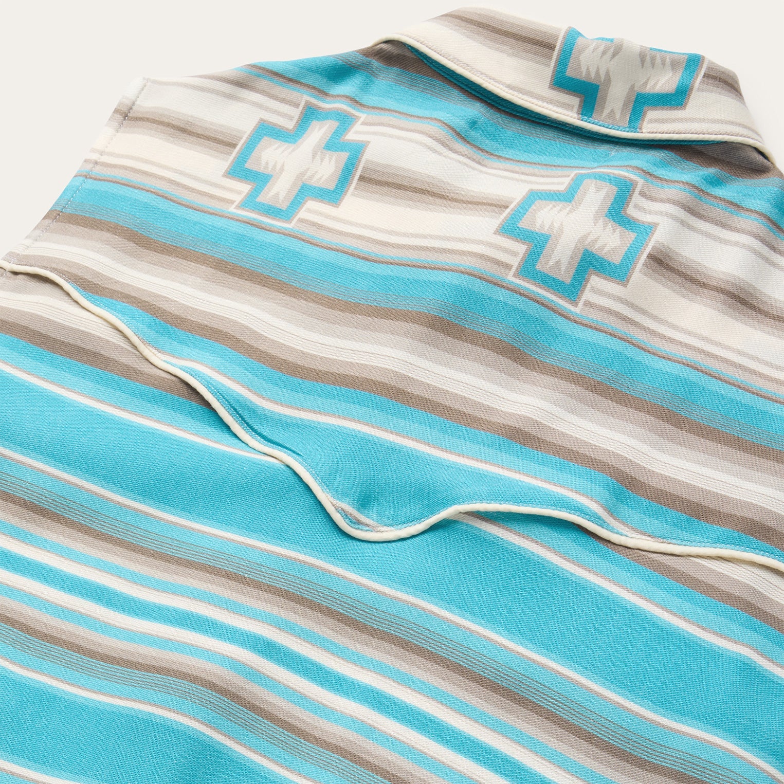 Turquoise Serape Print Sleeveless Shirt