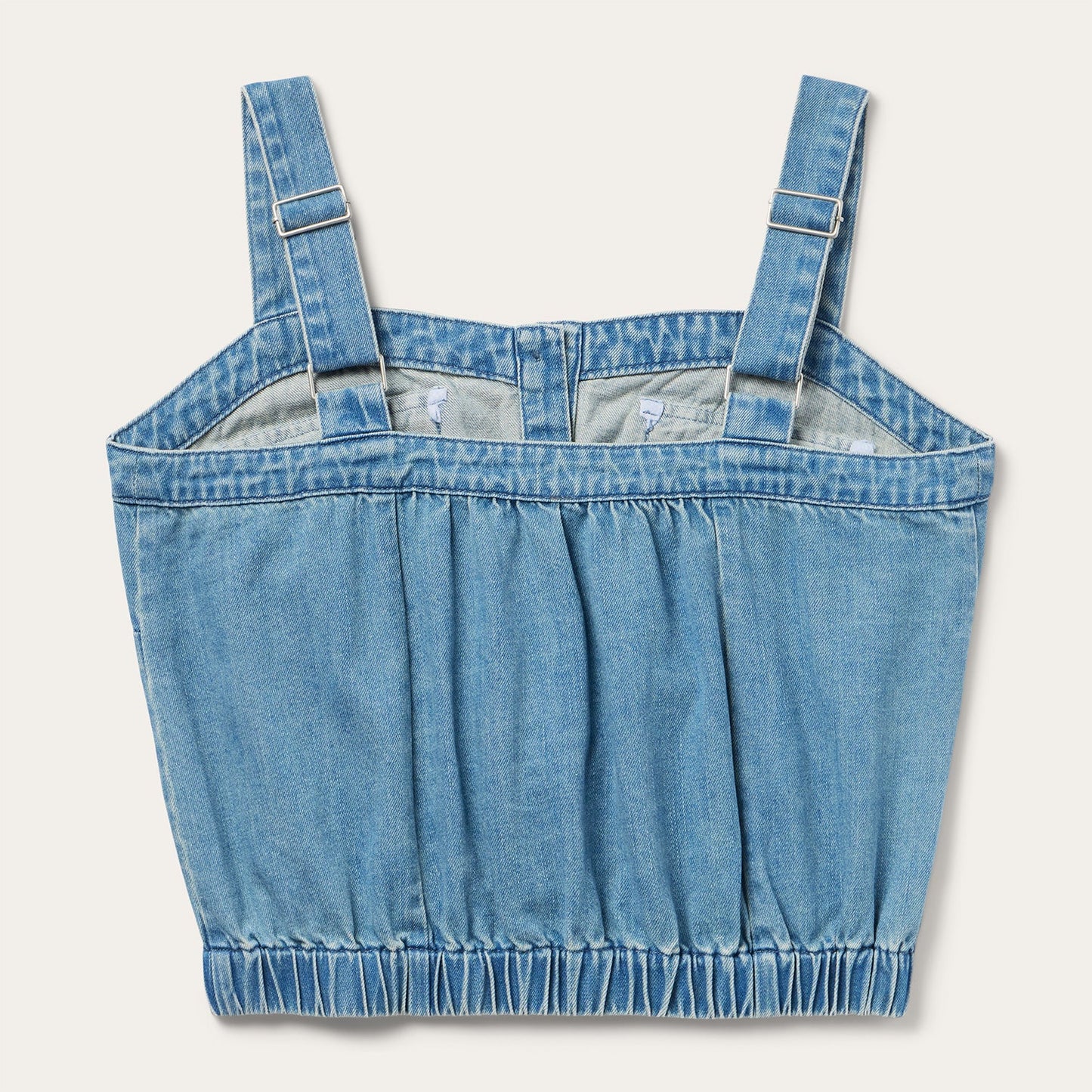Button Front Denim Tank Top