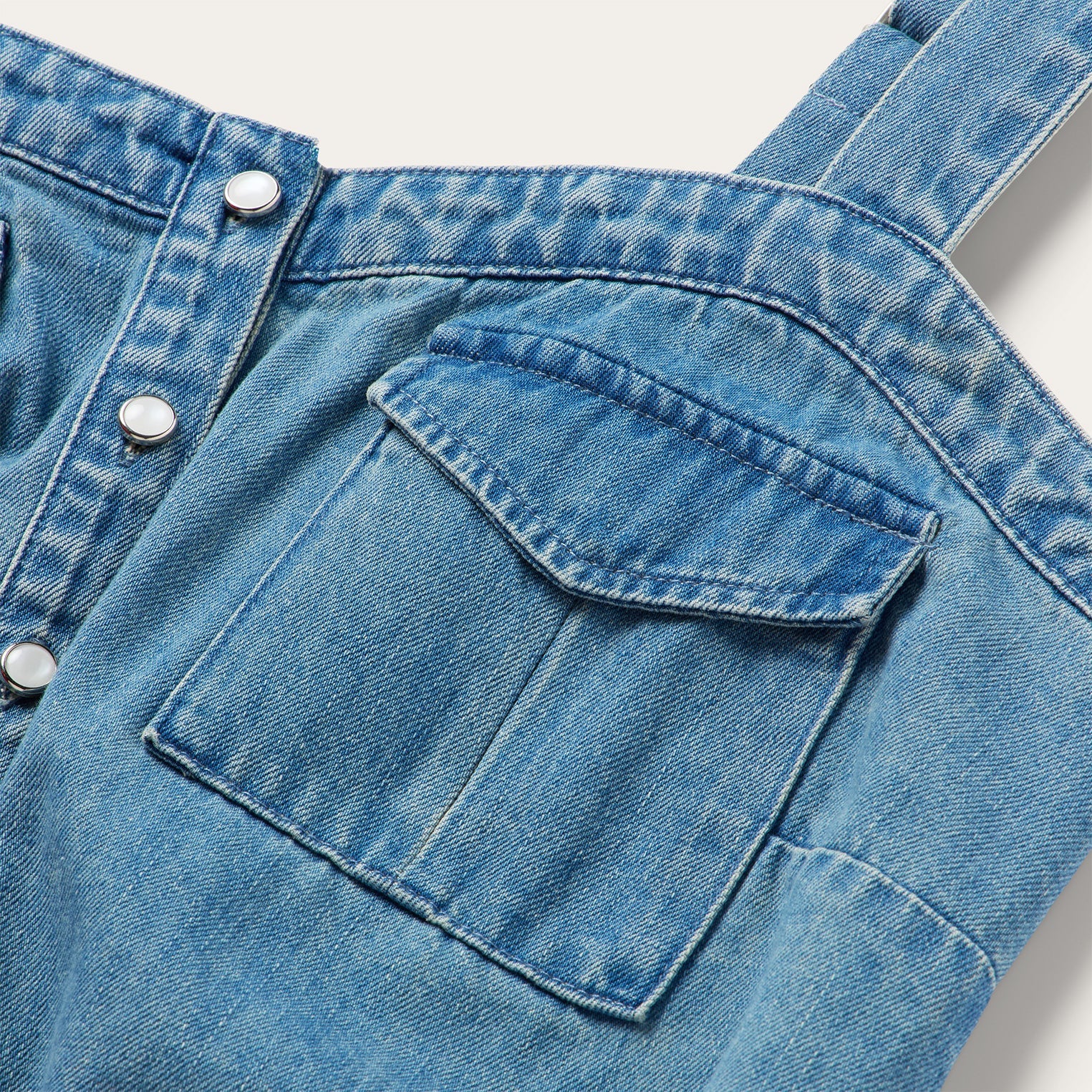 Button Front Denim Tank Top