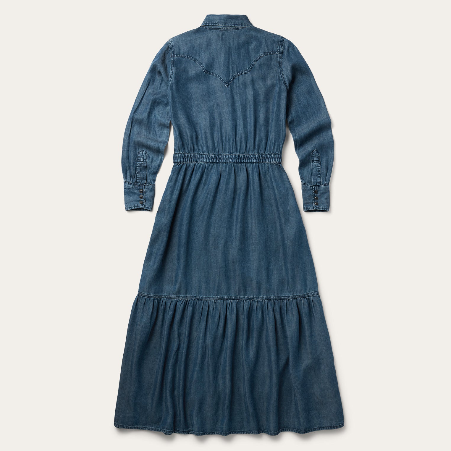 Western Denim Maxi Dress