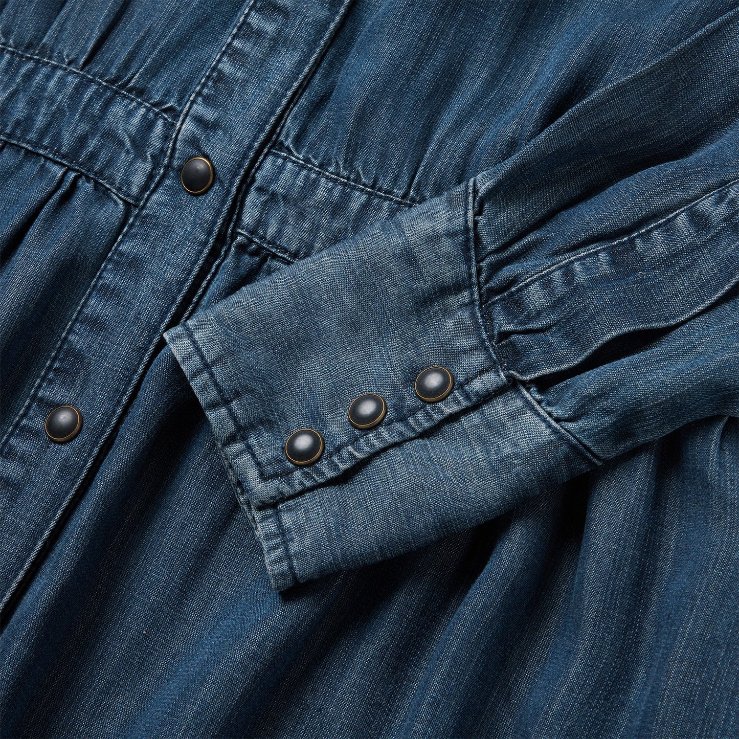 Western Denim Maxi Dress
