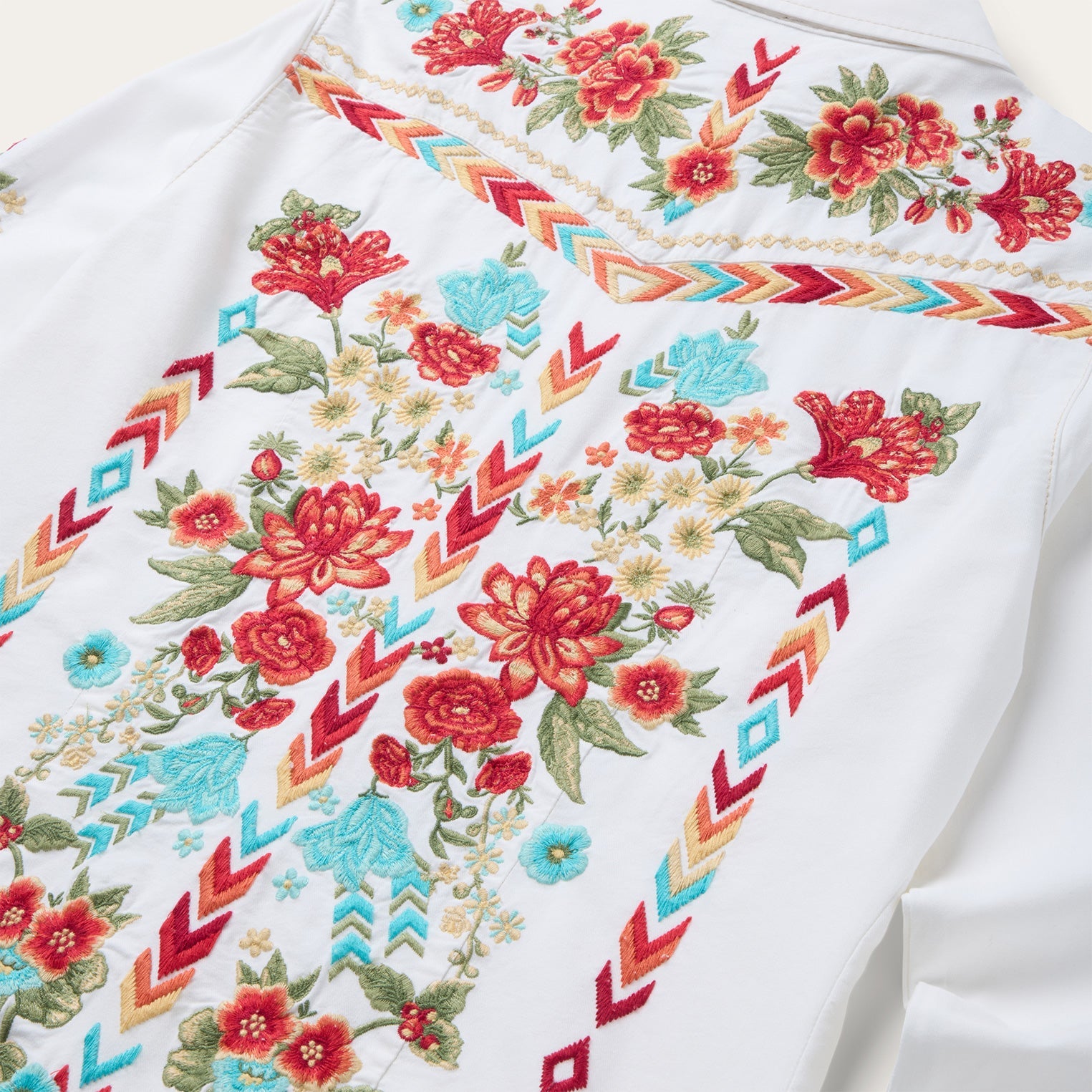 Embroidered Denim Dress