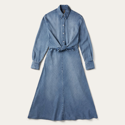 Denim Tie-Front Dress