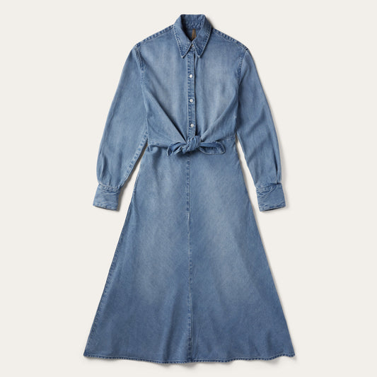 Denim Tie-Front Dress