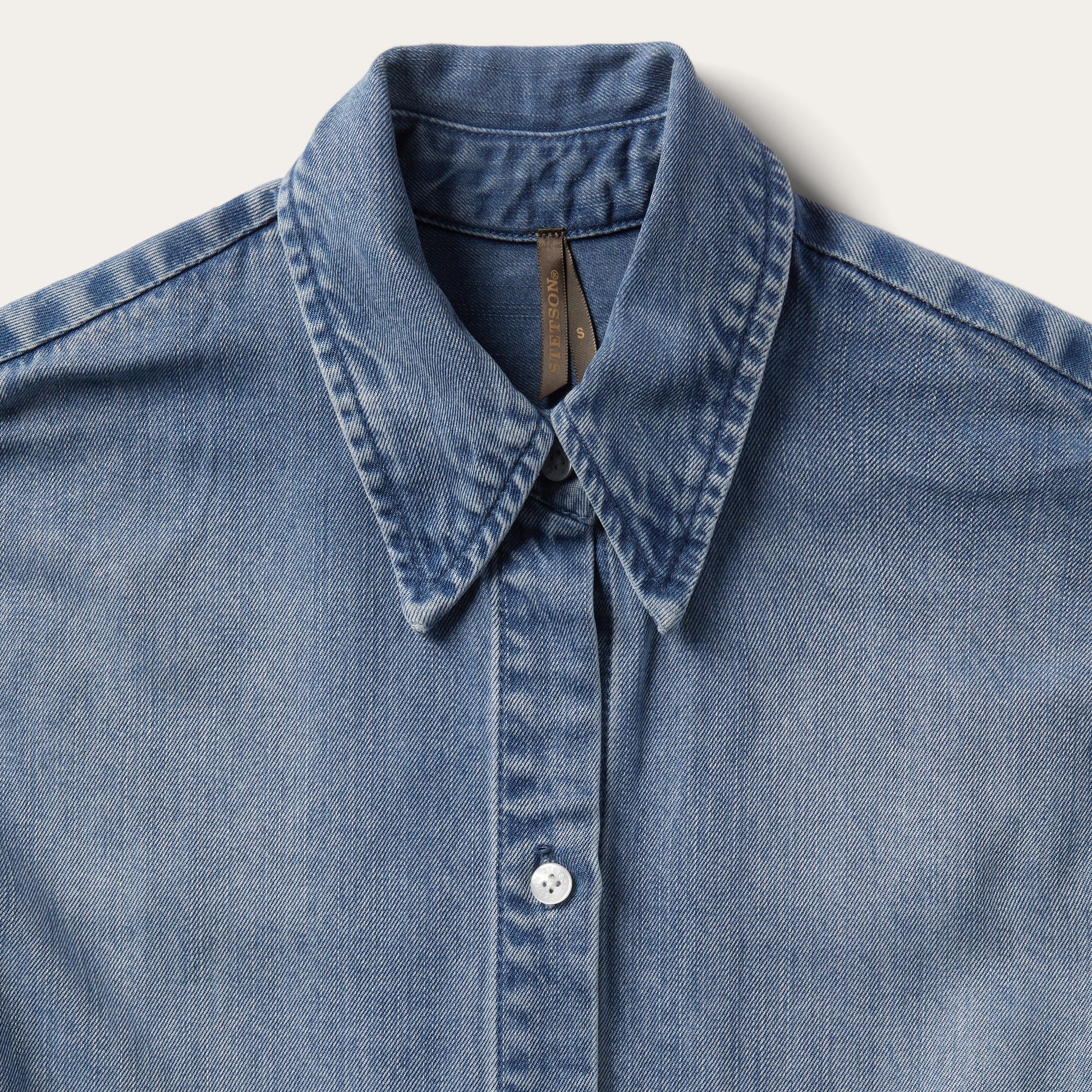 Denim Tie-Front Dress