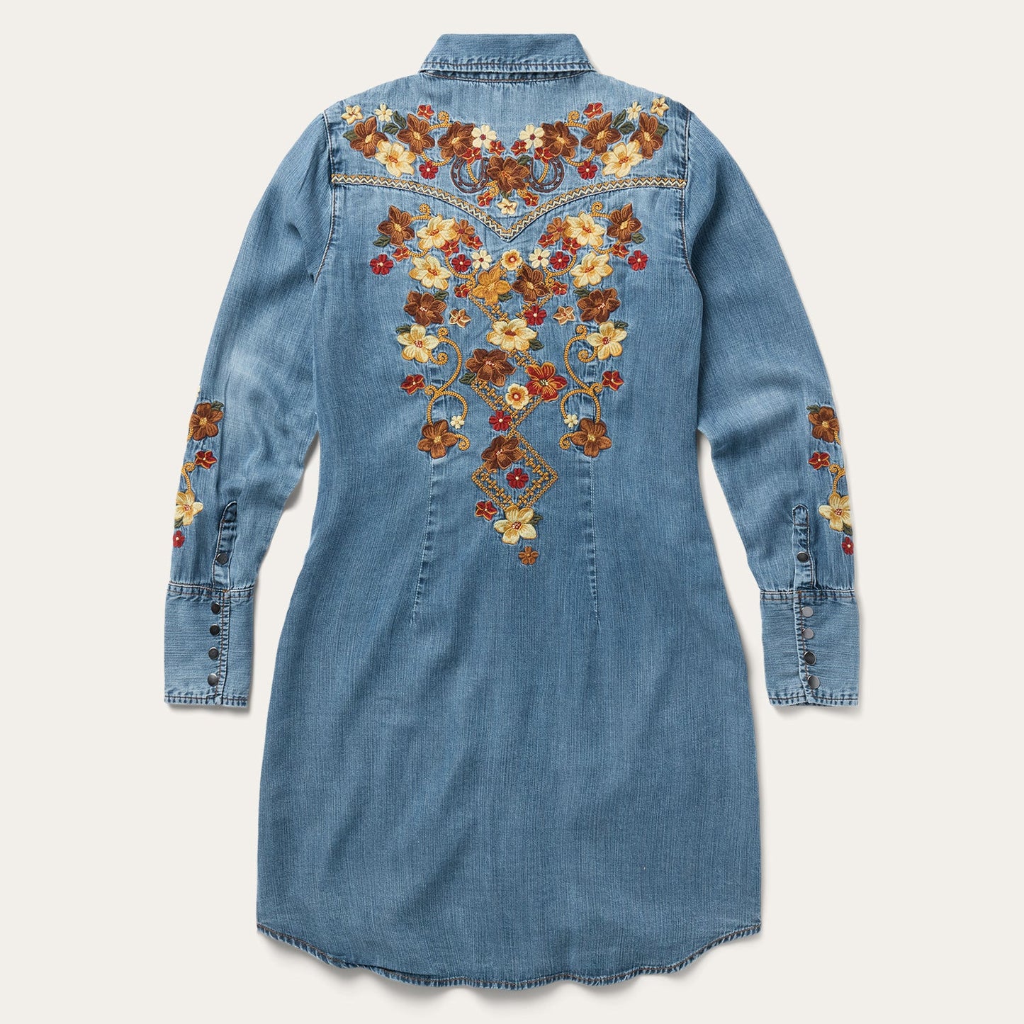 Embroidered Western Shirt Dress