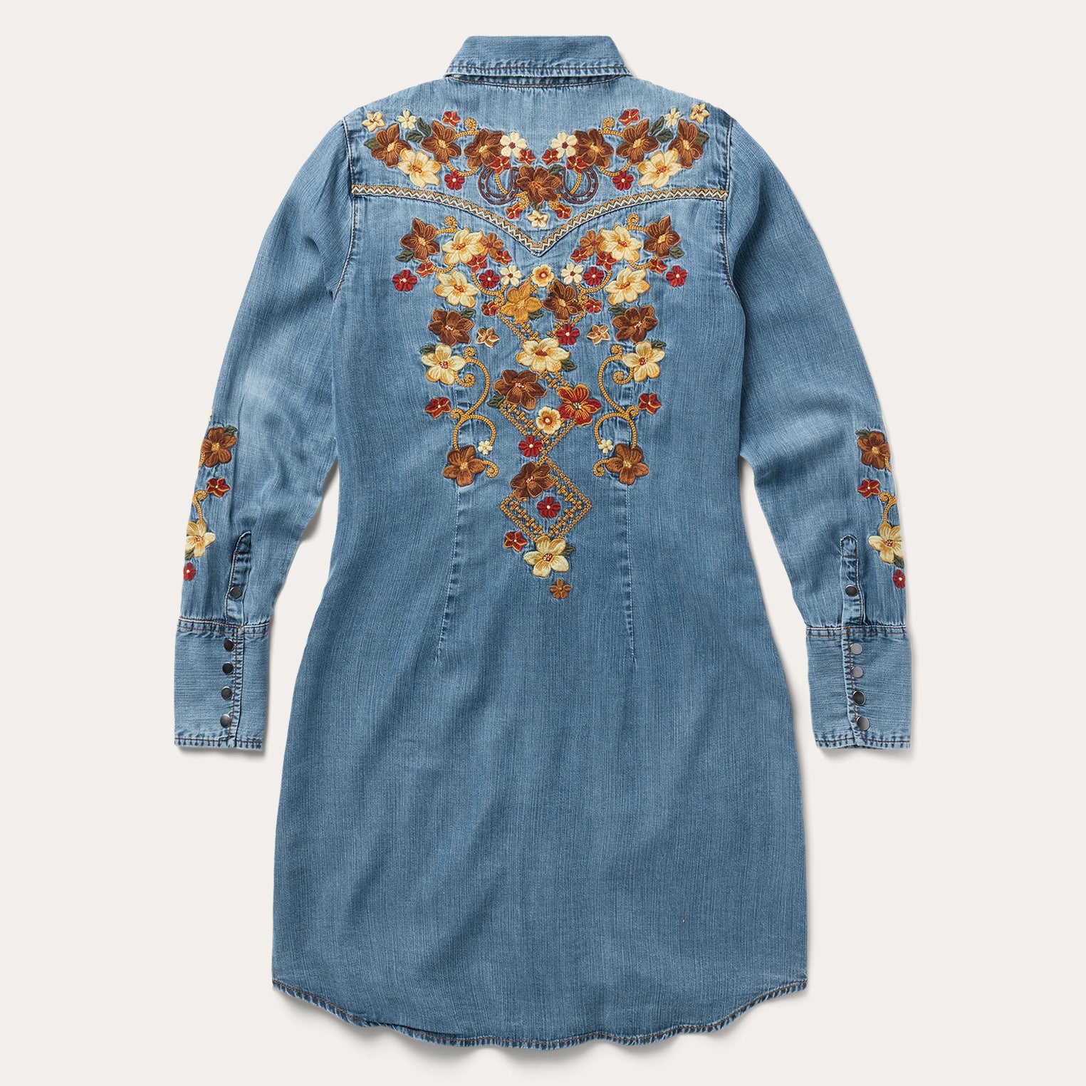 Embroidered Western Shirt Dress