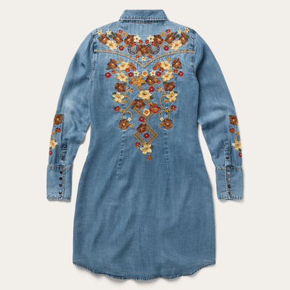 Embroidered Western Shirt Dress