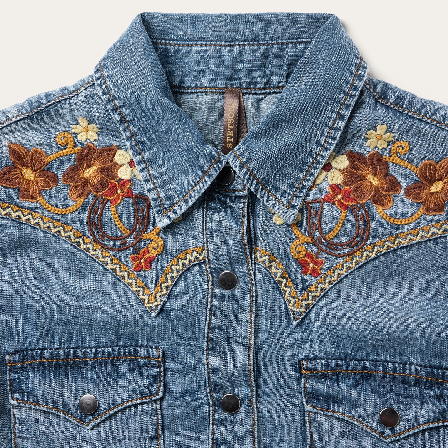 Embroidered Western Shirt Dress