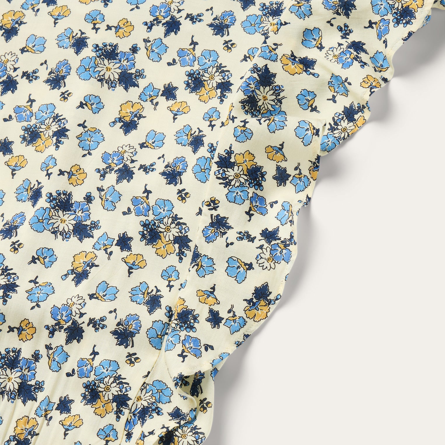 Field Flowers Print Peasant Dress