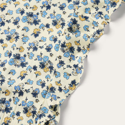 Field Flowers Print Peasant Dress