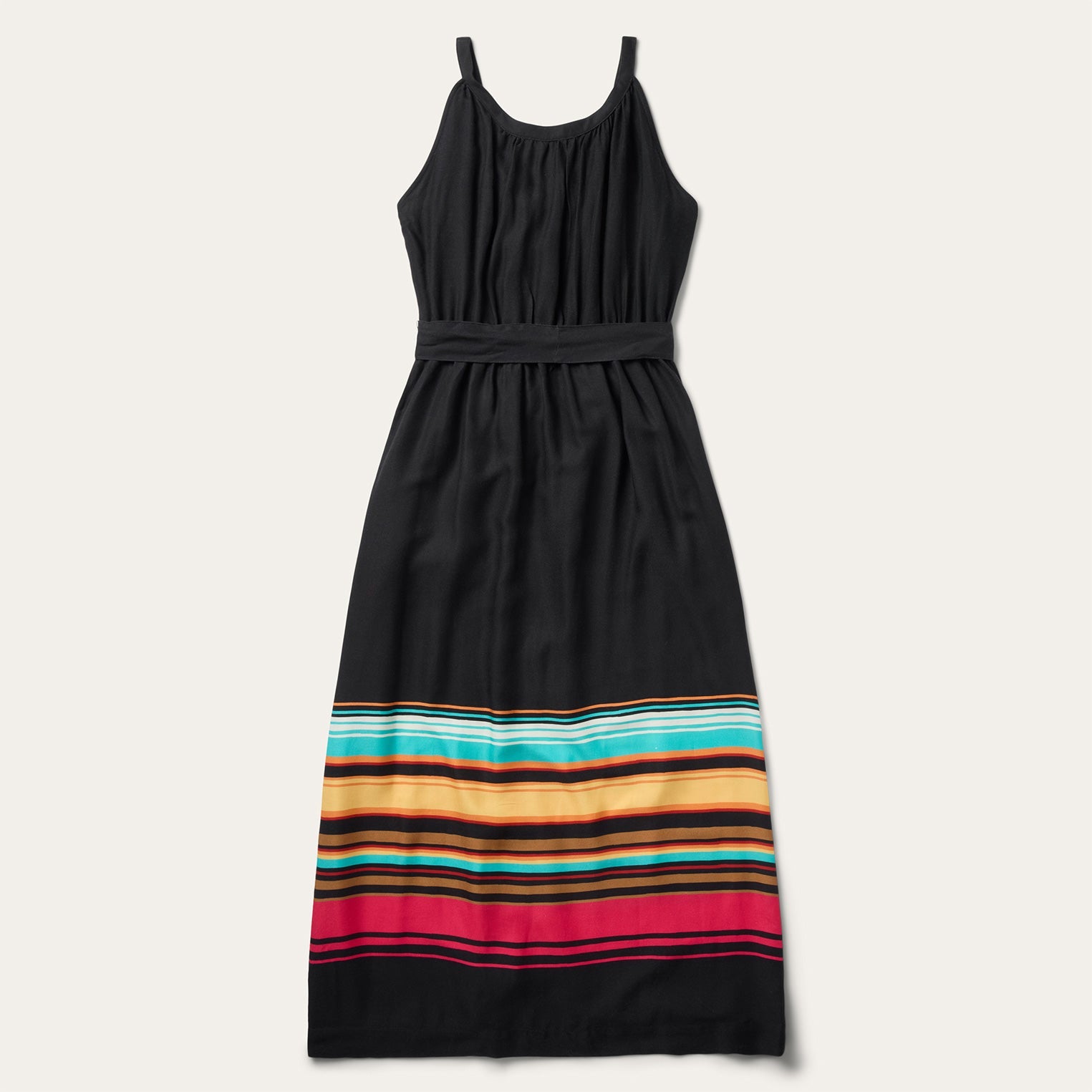 Stripe Border Sleeveless Dress