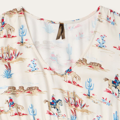Desert Trails Print Prairie Dress