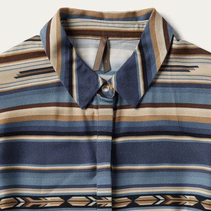 Indigo Serape Print Dress