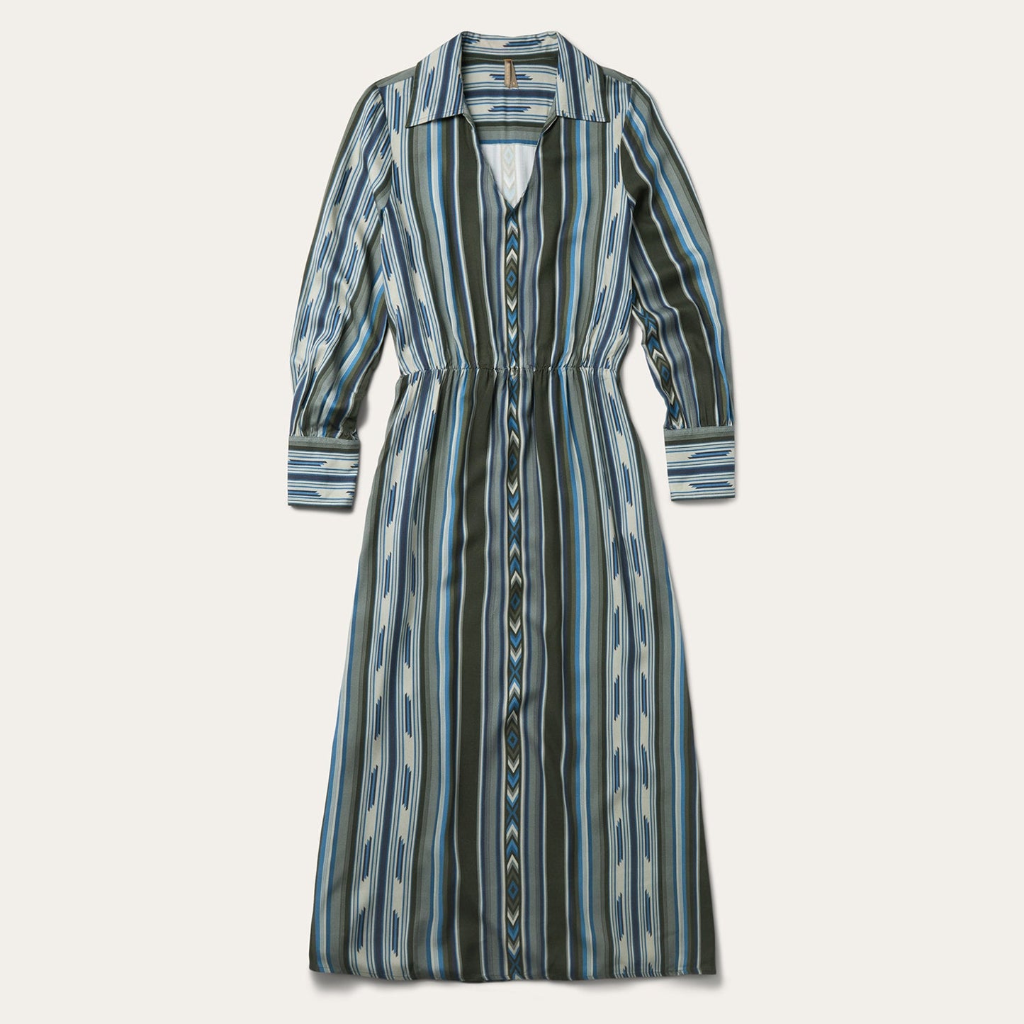 Olive Serape Print Western Dress