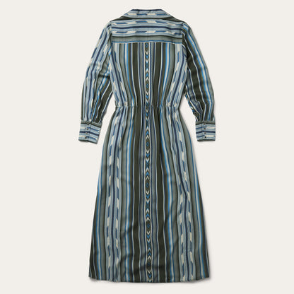 Olive Serape Print Western Dress