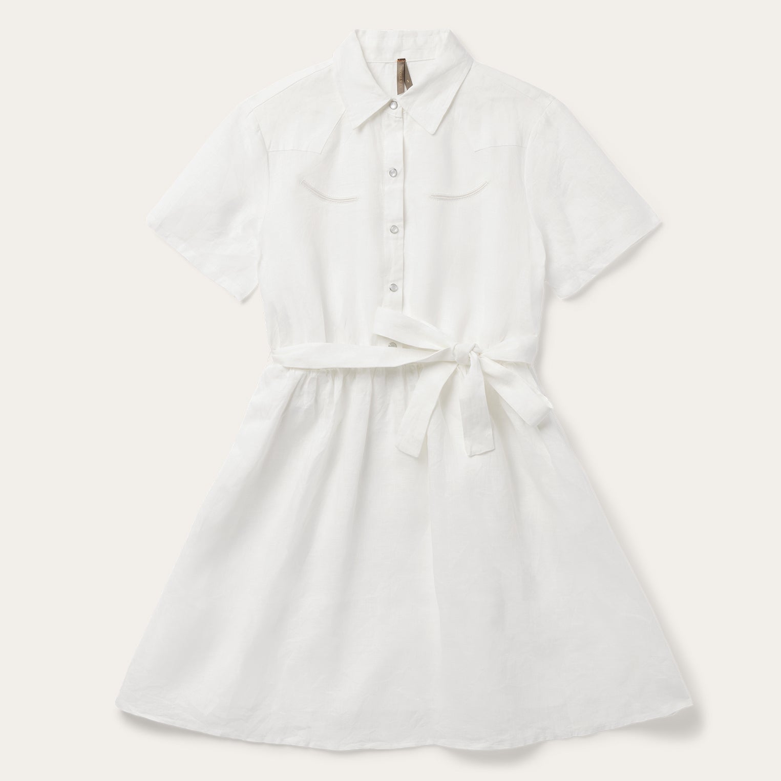 White Linen Shirt Dress