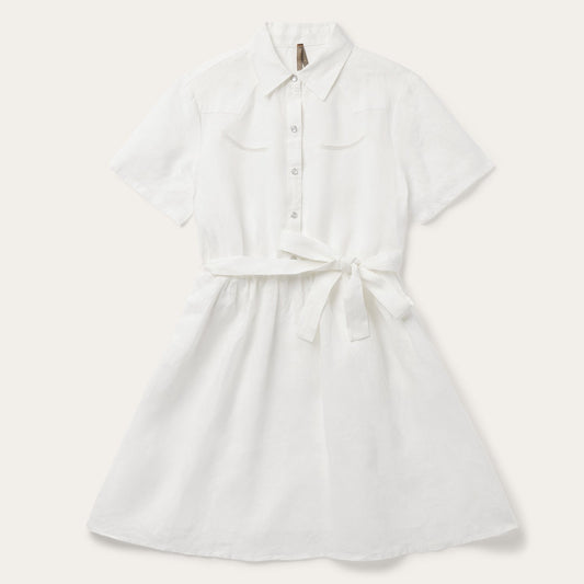 White Linen Shirt Dress