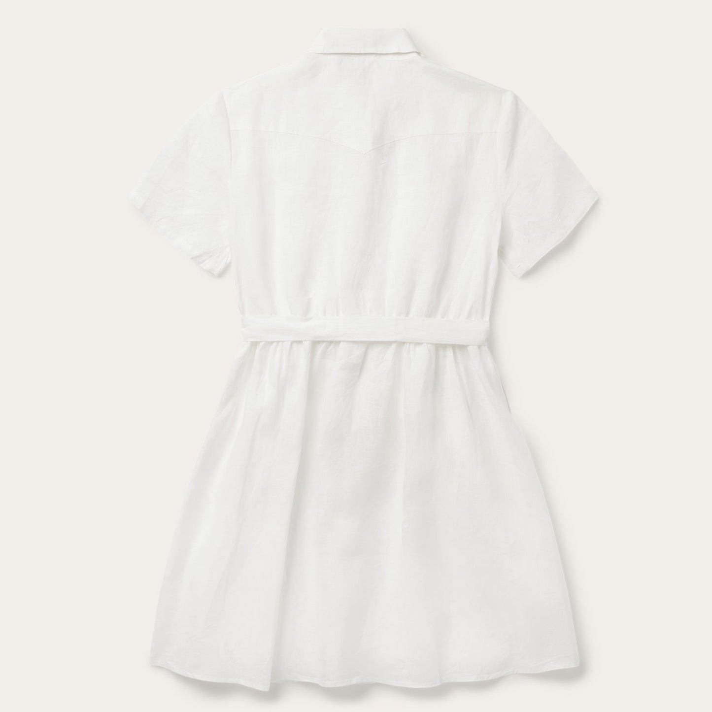 White Linen Shirt Dress