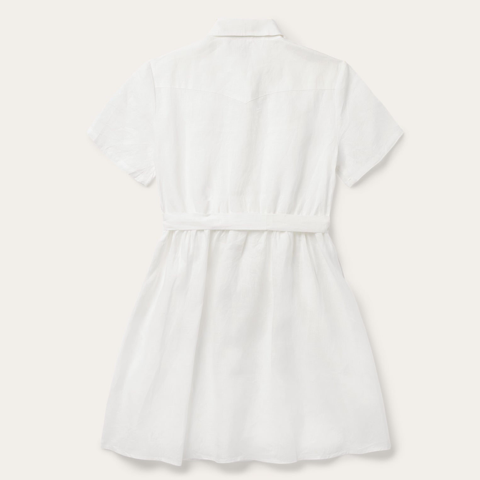 White Linen Shirt Dress