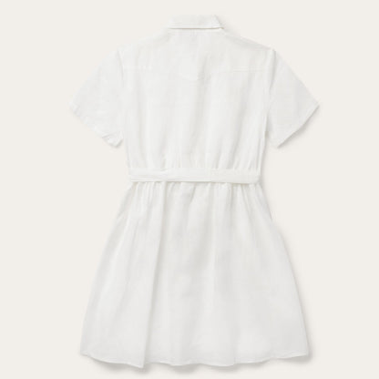 White Linen Shirt Dress