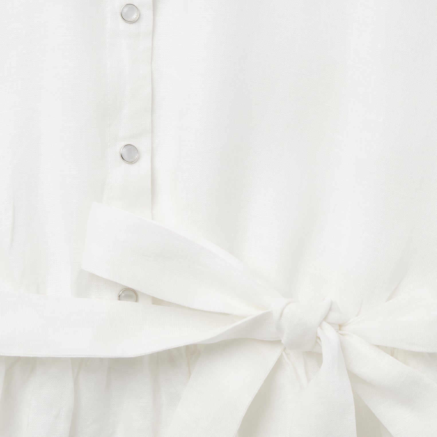 White Linen Shirt Dress