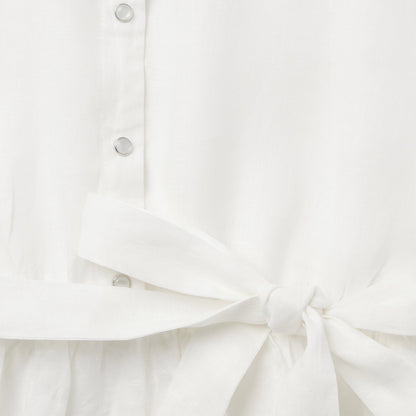 White Linen Shirt Dress