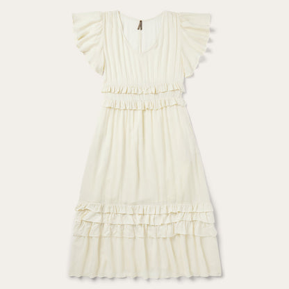 Cream Herringbone Dress