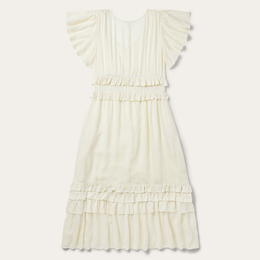 Cream Herringbone Dress
