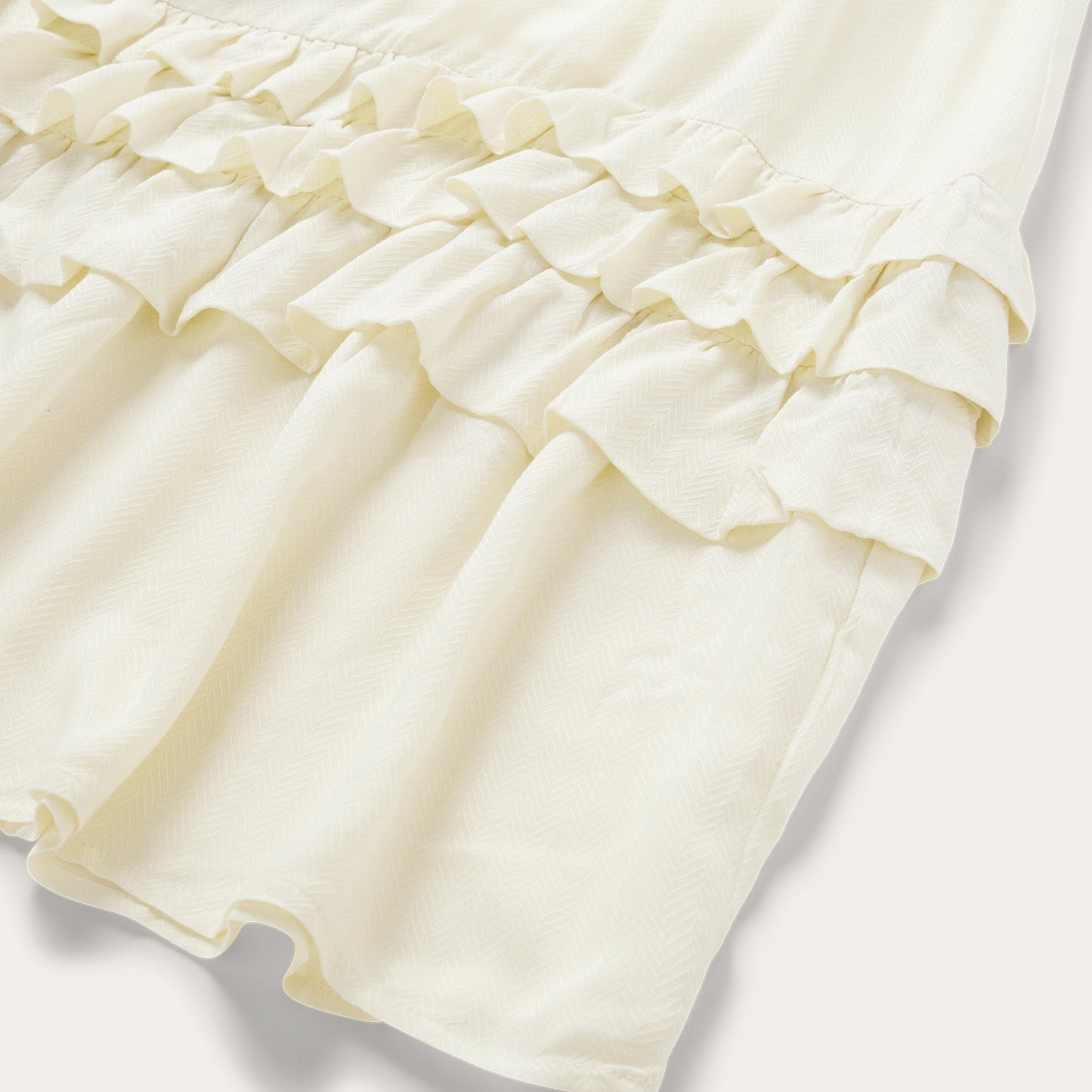 Cream Herringbone Dress