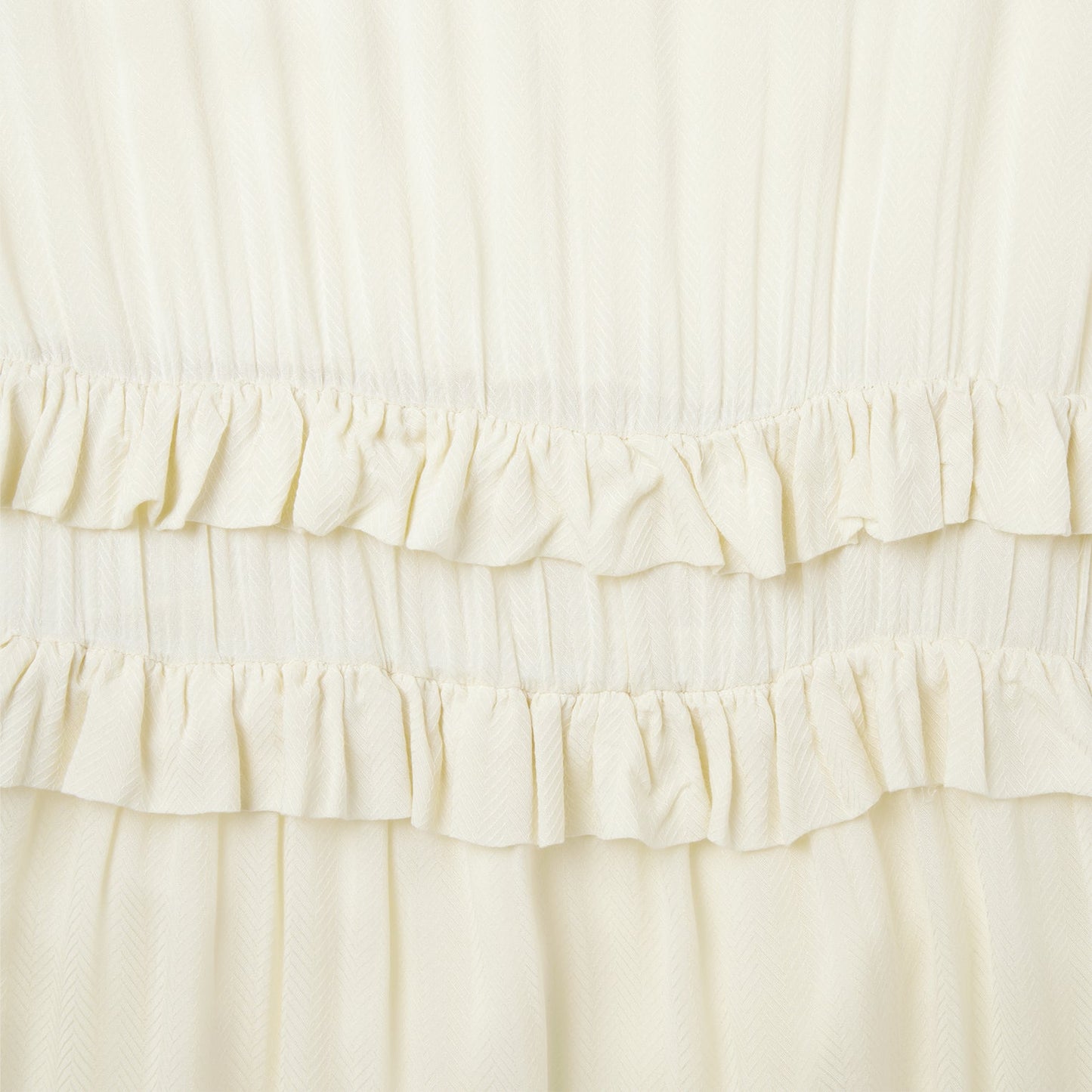 Cream Herringbone Dress