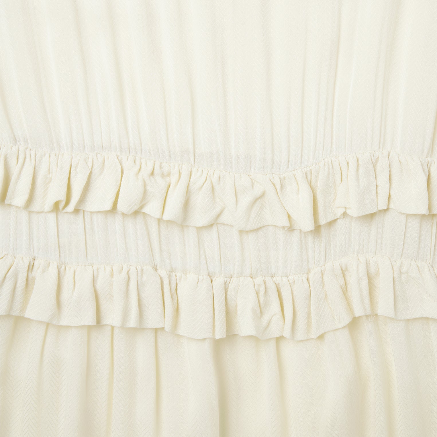 Cream Herringbone Dress