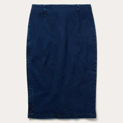 Stretch Denim Pencil Skirt