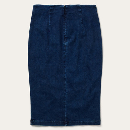 Stretch Denim Pencil Skirt