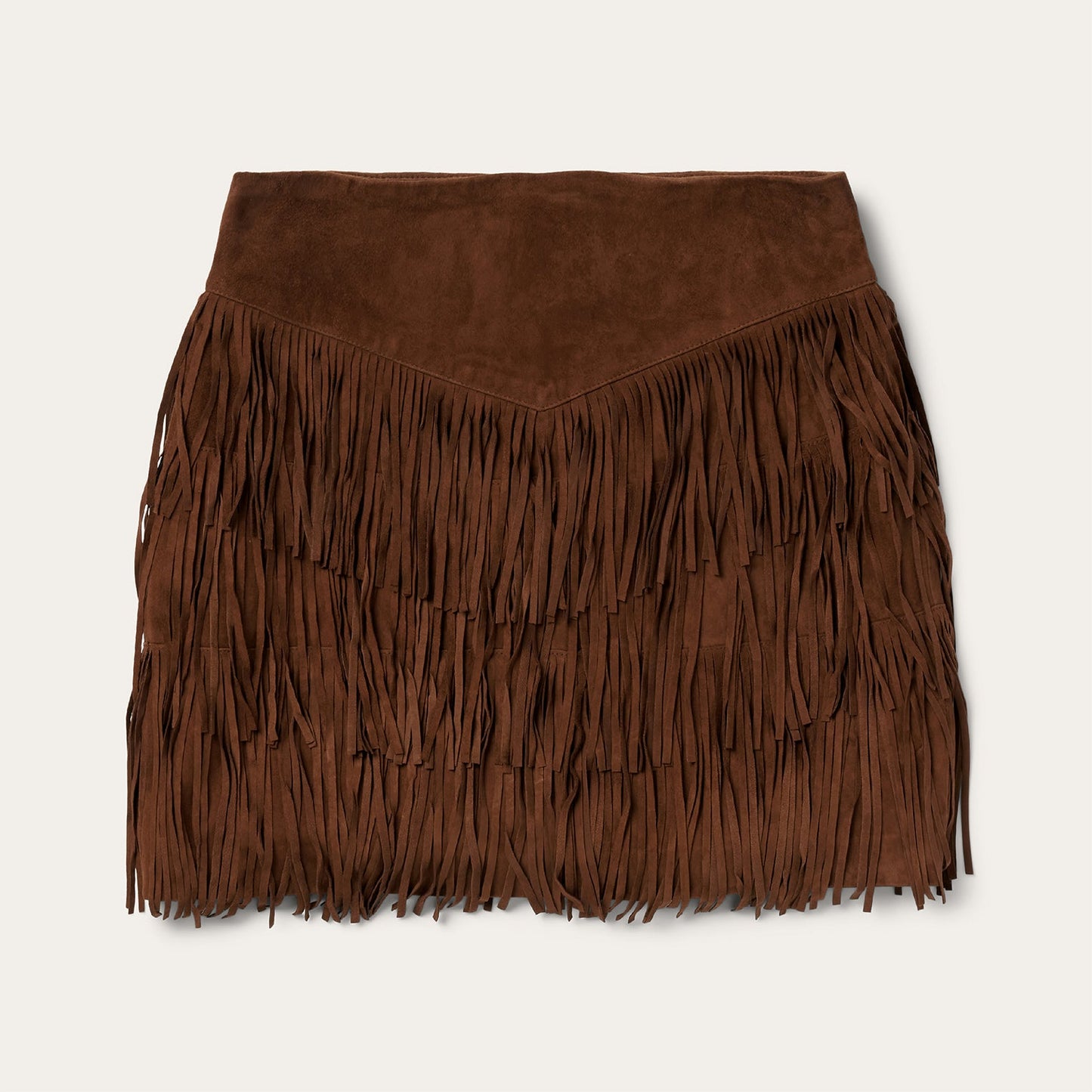 Lamb Suede Fringe Mini Skirt