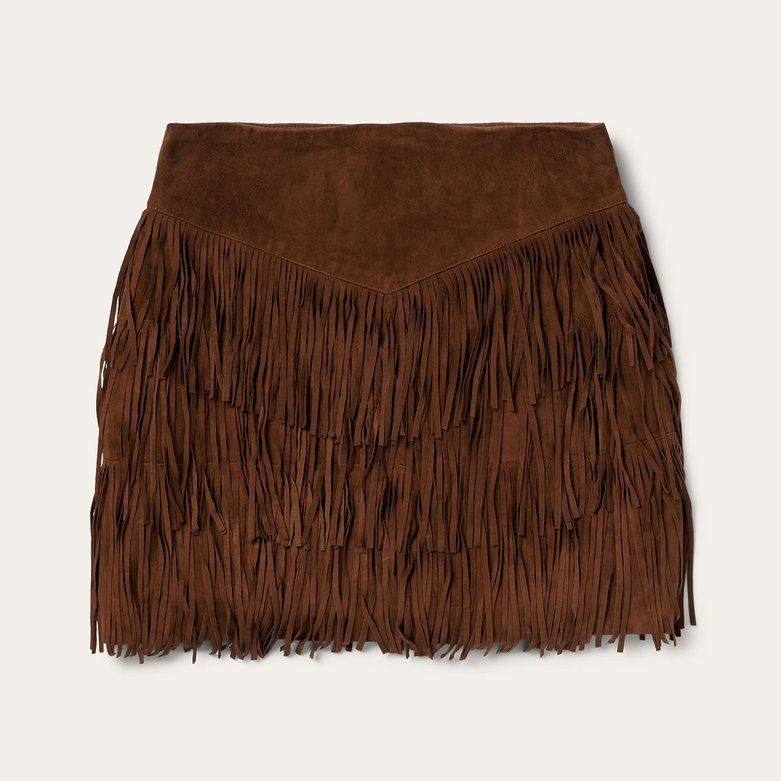 Lamb Suede Fringe Mini Skirt
