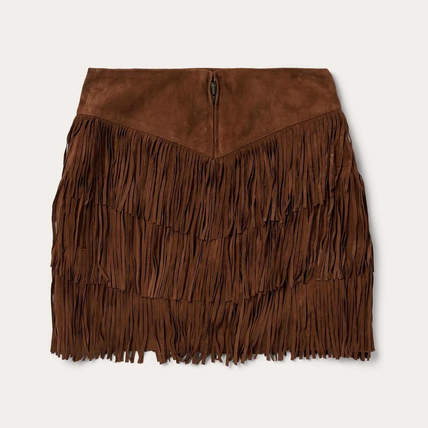Lamb Suede Fringe Mini Skirt