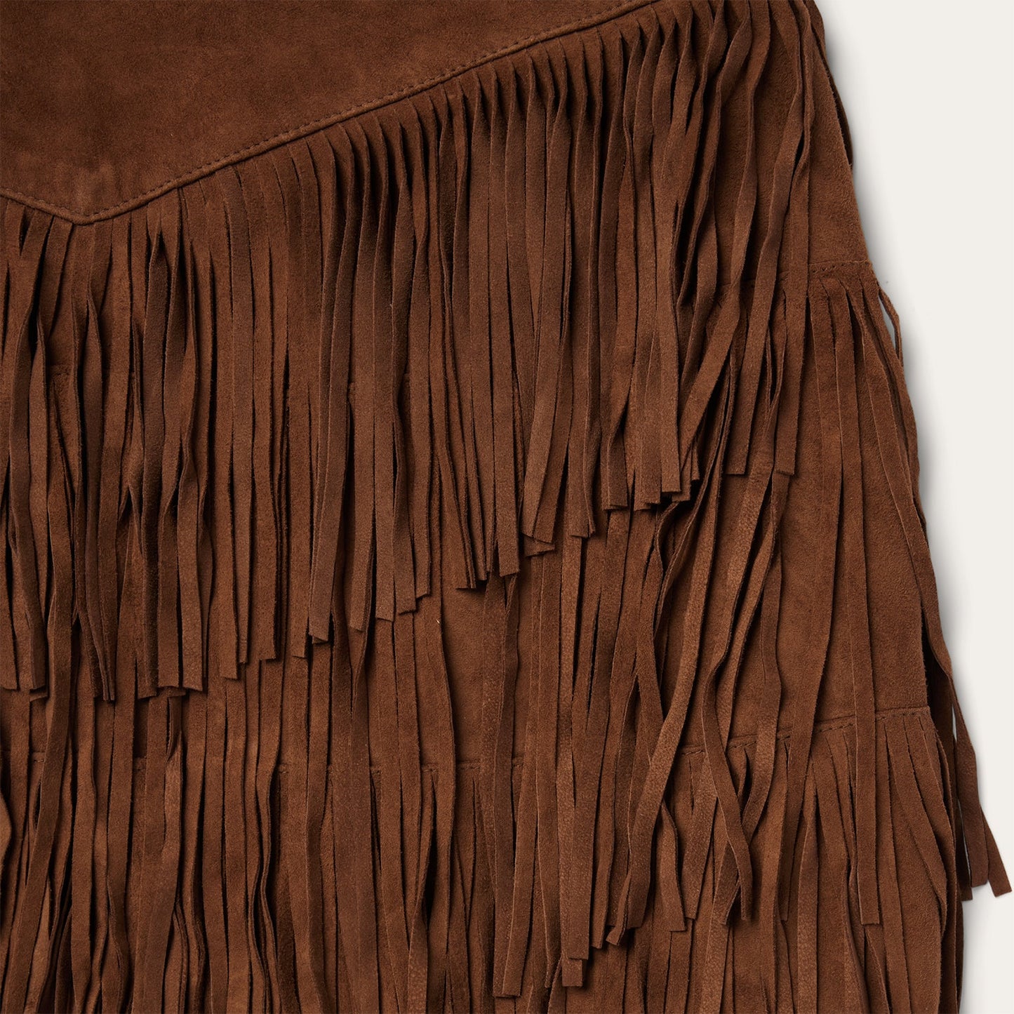 Lamb Suede Fringe Mini Skirt