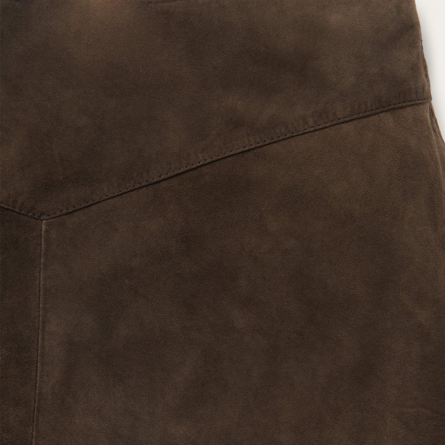 Lamb Suede Skirt with Nailheads