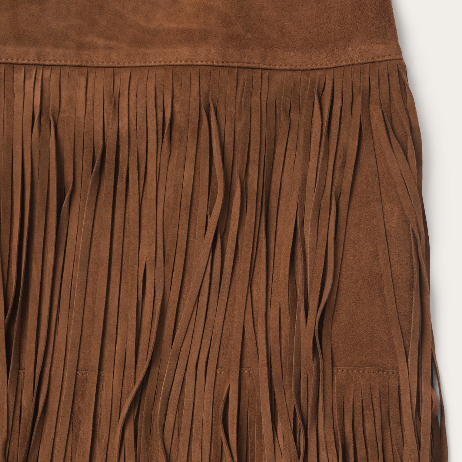 Suede Fringed Skirt