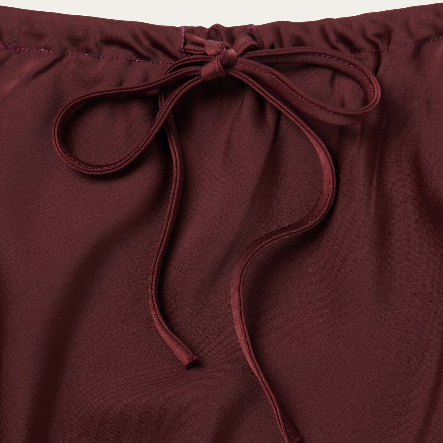 Wine Satin Skirt