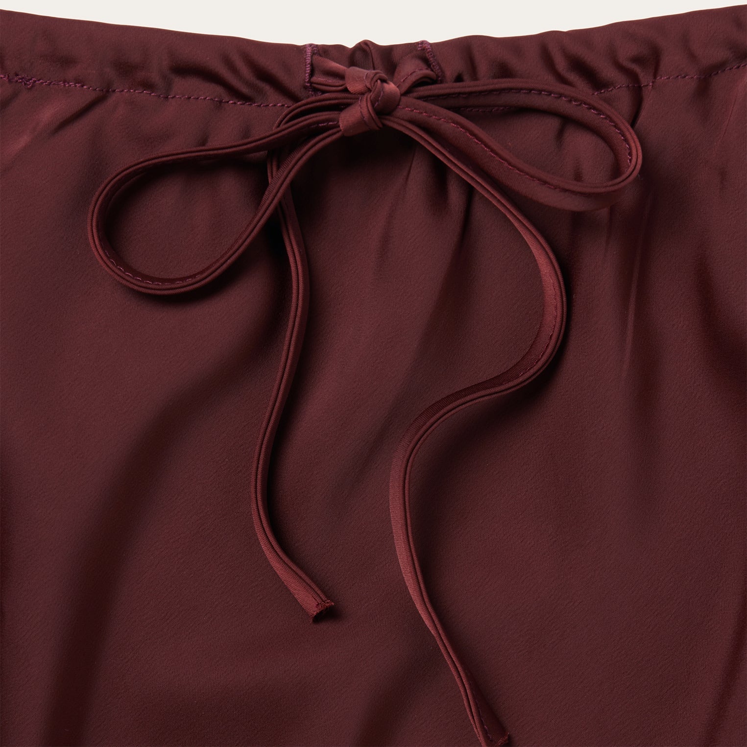 Wine Satin Skirt