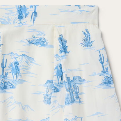 Indigo Trail Print Skirt