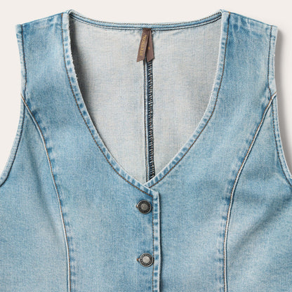 Light Rinse Denim Vest