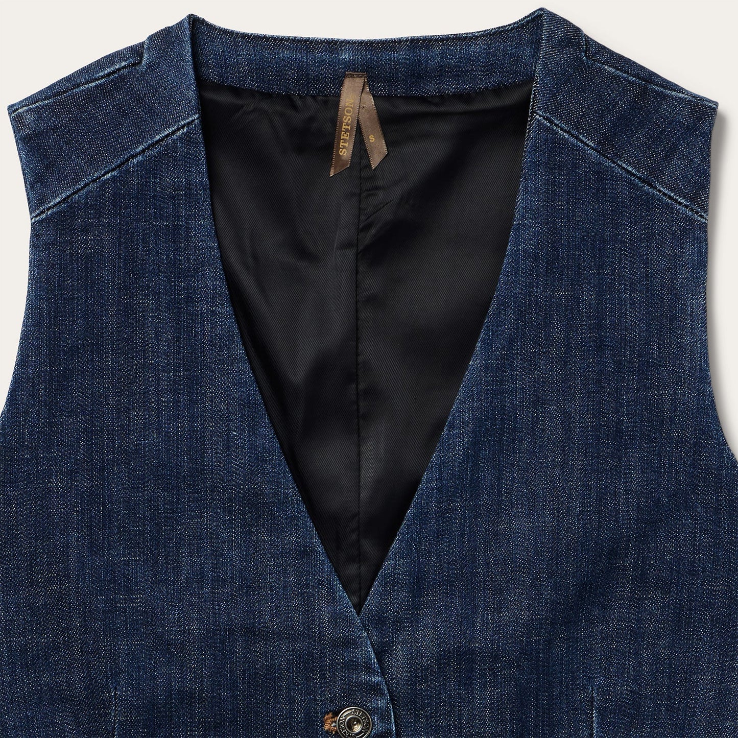 Dark Wash Stretch Denim Vest