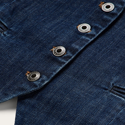 Dark Wash Stretch Denim Vest