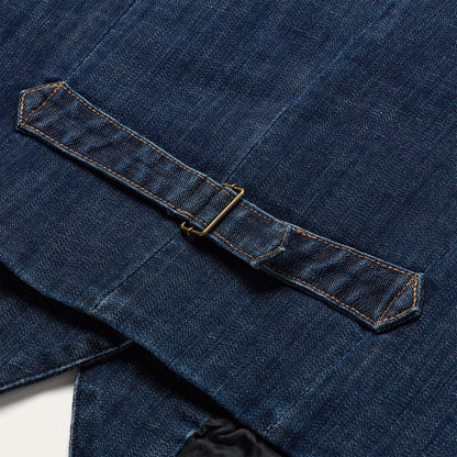 Dark Wash Stretch Denim Vest