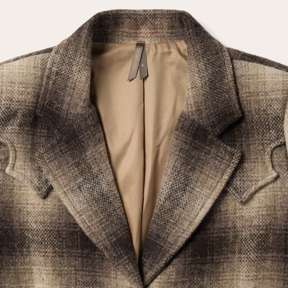 Wool Plaid Western Blazer