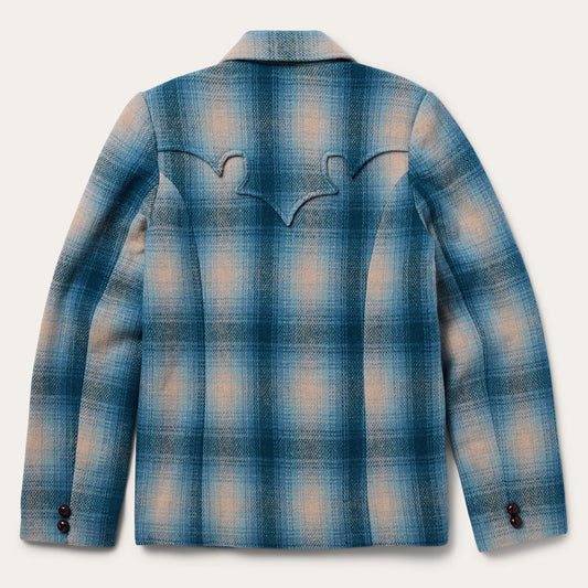 Wool Plaid Western Blazer