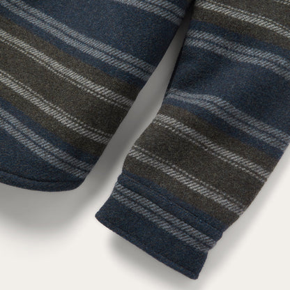 Wool Blend Stripe Shirt Jacket